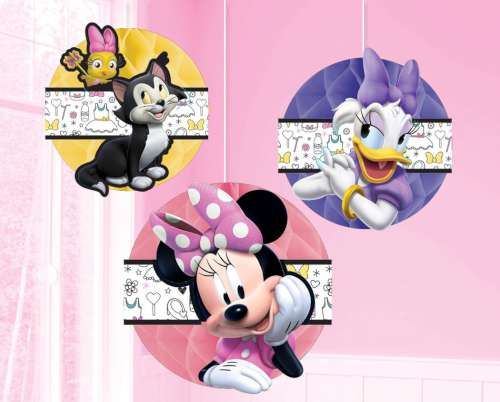 Minnie Mouse Hanging Honeycomb Decorations